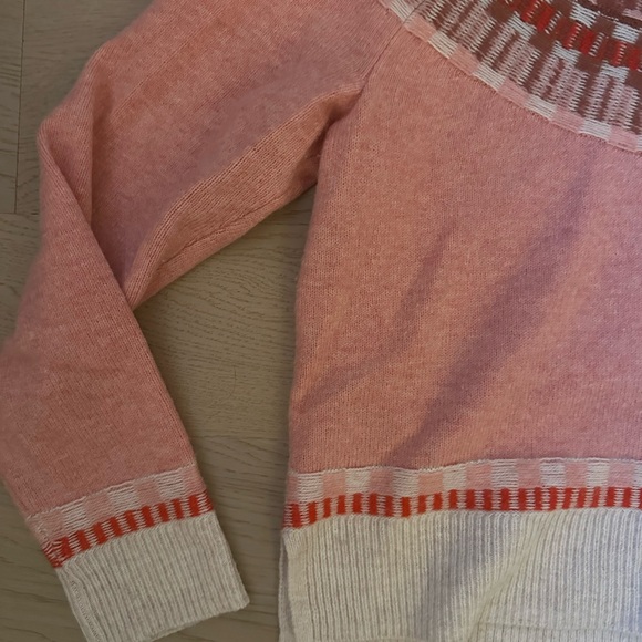 Madewell Red and Pink Fair Isle Sweater - Picture 3 of 8